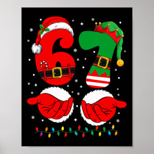 Lustiges 67 Weihnachten 6 7 Meme Six Seven für Jun Poster