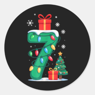 Lustiges 67 Weihnachten 6 7 Sechs Sieben Meme 6 7 Runder Aufkleber