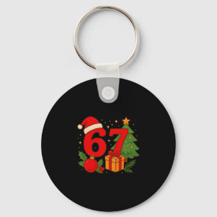 Lustiges 67 Weihnachten 6 7 Sechs Sieben Meme 6 7 Schlüsselanhänger