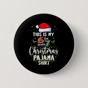 Lustiges 67 Weihnachten Pyjama-Shirt Sechs Sieben Button