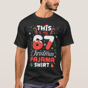 Lustiges 67 Weihnachten Schlafanzug Shirt Sechs Si