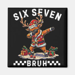 Lustiges 67 Weihnachten Six Seven Meme Dabbing Ren Magnet