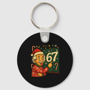 Lustiges 67 Weihnachtspullover-Design mit Schneefl Schlüsselanhänger