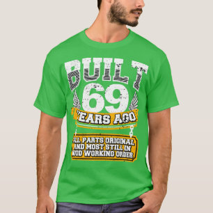 Lustiges 69. Geburtstags-Shirt Vintage Gebaut 69 J T-Shirt
