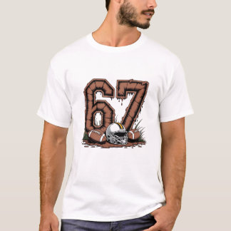 Lustiges 6-7 Drip American Football 67 Sechs Siebe T-Shirt