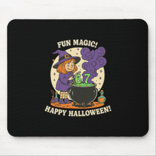 Lustiges 6 7 Halloween-Kostüm Hexe Niedlich Retro  Mousepad