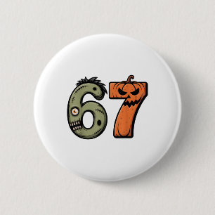 Lustiges 6 7 Halloween-Kostüm Meme 67 Halloween _2 Button