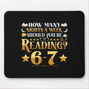 Lustiges 6-7 Lesememe-Zitat Lehrer Bibliothekar Bo Mousepad
