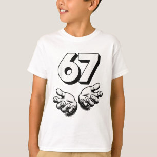 Lustiges 6 7 Meme Gen Alpha Gen Z Slang Sechs Sieb T-Shirt