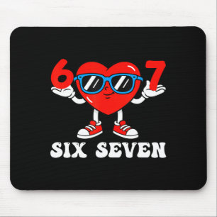 Lustiges 6 7 Meme Herz Gen Alpha Sechs Sieben 67 V Mousepad