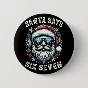 Lustiges 6-7 Meme Weihnachten Santa Sechs Sieben G Button