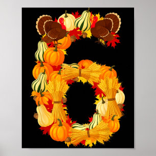 Lustiges 6 7 Sechs Sieben Meme Paar Thanksgiving T Poster