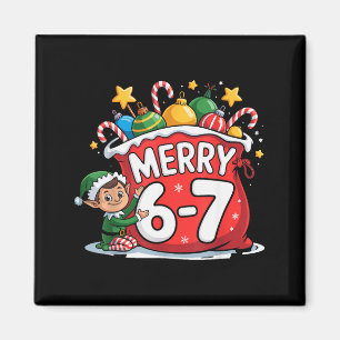 Lustiges 6 7 Sechs Sieben Meme Weihnachten Frauen Magnet