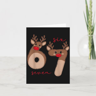 Lustiges 6 7 Sechs Sieben Meme Weihnachten Rentier Karte