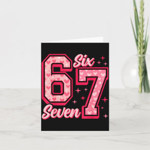 Lustiges 6 7 Sechs Sieben Meme Zitat Valentinstag  Karte