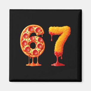 Lustiges 6 7 Zza-Nugget-Meme Six Seven 67 Foodies Magnet