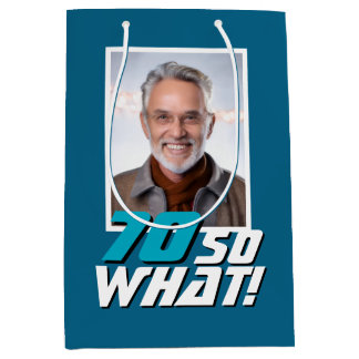 Lustiges 70 also was Zitat Foto 70. Geburtstag Mittlere Geschenktüte