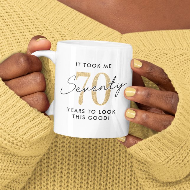 Lustiges 70. Geburtstagsgeschenk Kaffeetasse (Von Creator hochgeladen)