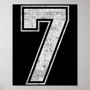 Lustiges 7 Nummer Sieben Grafik Gruppe Halloween G Poster