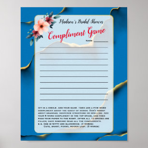 Lustiges Ad-Lib / Kompliment-Spiel Brautparty  Poster