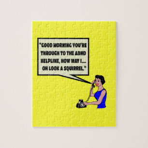 Lustiges ADHD Puzzle