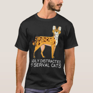 Lustiges afrikanisches Tier, das leicht von Serval T-Shirt