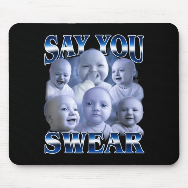 Lustiges Ai Baby Meme Fluch Meme Mousepad (Vorne)
