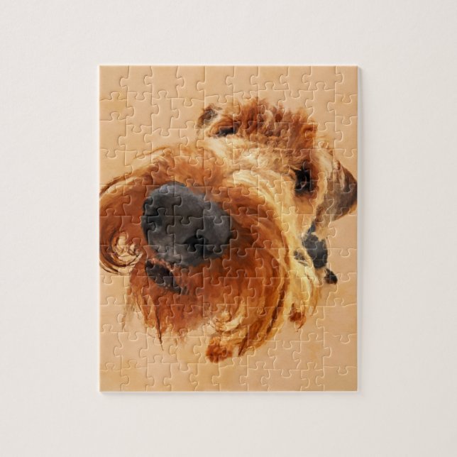 Lustiges Airedale Terrier Puzzle (Vertikal)