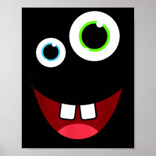 Lustiges Albernes Monster-Gesicht Gruppenkostüm Ge Poster