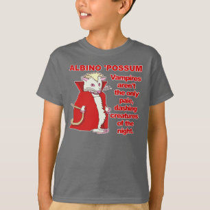 Lustiges Albino-Opossum-Vampirs-Tier T-Shirt