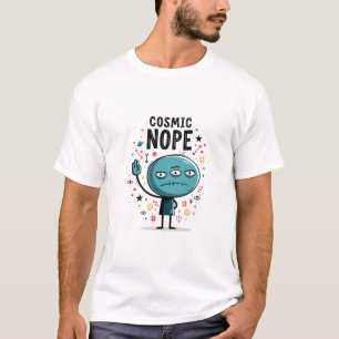Lustiges Alien-Charakter-Geschenk mit kosmischem N T-Shirt