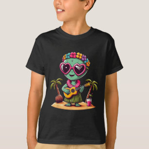 Lustiges Alien-Hawaiikostüm Kinder Sommerferien T-Shirt
