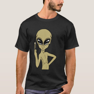 Lustiges Alien-Mittelfinger-Stinkfinger-T-Shirt Gi T-Shirt