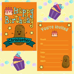 Lustiges Alles Gute zum Geburtstag Kartoffel Perso Einladung