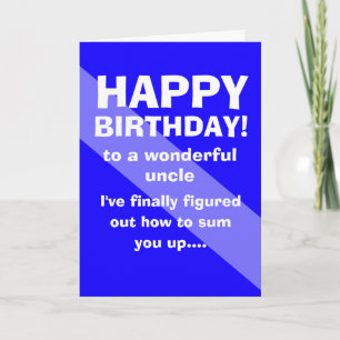Lustiges Alles Gute zum Geburtstag Lieblingsonkel Karte