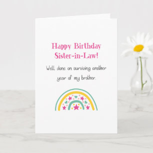 Lustiges Alles Gute zum Geburtstag Schwägerin Gebu Karte