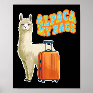 Lustiges Alpaka Meine Bygs Reise Flugbegleiter Kre Poster