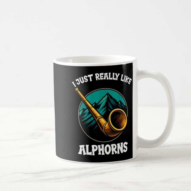 Lustiges Alphorn  Kaffeetasse (Rechts)