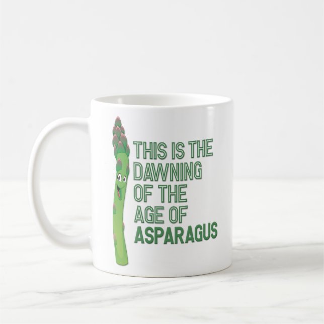 Lustiges "Alter des Spargels" Kaffeetasse (Links)