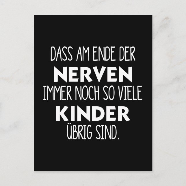 Lustiges Am Ende der Nerven Postkarte (Vorderseite)
