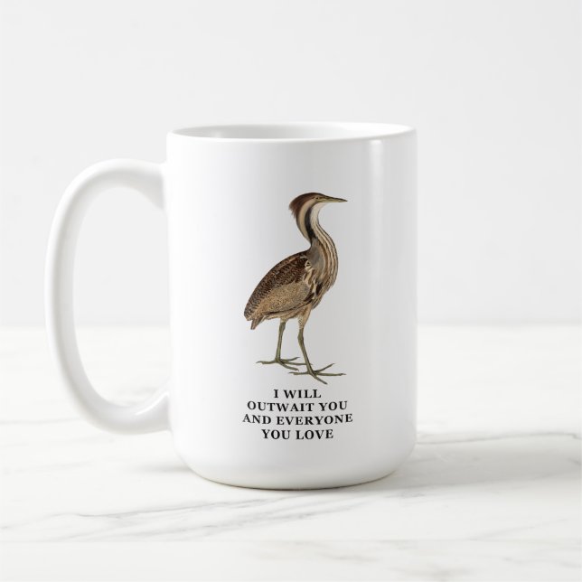 Lustiges American-Bittern-Shirt - ich werde länger Kaffeetasse (Links)