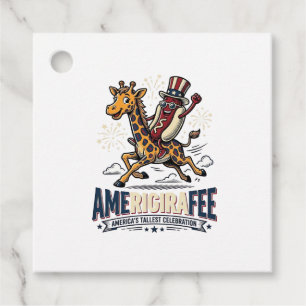 Lustiges Amerigiraffee Patriotisches Giraffe Hot D Geschenkanhänger