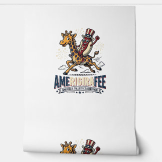 Lustiges Amerigiraffee patriotisches Giraffe Hot D Tapete