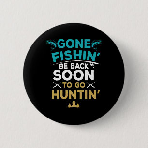 Lustiges Angel-Jäger-Angler-Geschenk Button