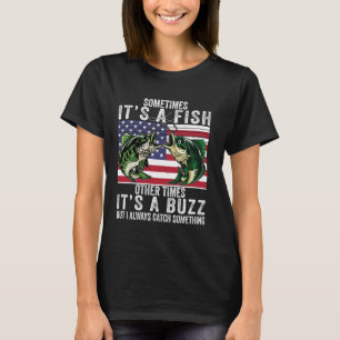 Lustiges Angel-Shirt Manchmal Ist Es Ein Fisch Bar T-Shirt