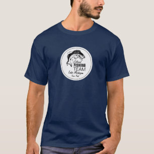 Lustiges Angel-Team Blaues Shirt Ihr Name & See