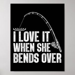 Lustiges Angeldesign für Männer Frauen Angler Fish Poster