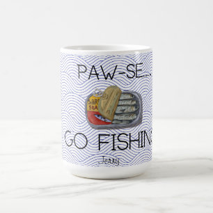 Lustiges Angelgeschenk PAW-SE GO FISHING Kaffeetasse
