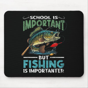 Lustiges Angeln für Jungen Kinder Jugend Fisch Spr Mousepad