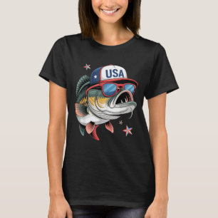 Lustiges Angeln & Geschenk für Angler Amerikanisch T-Shirt
